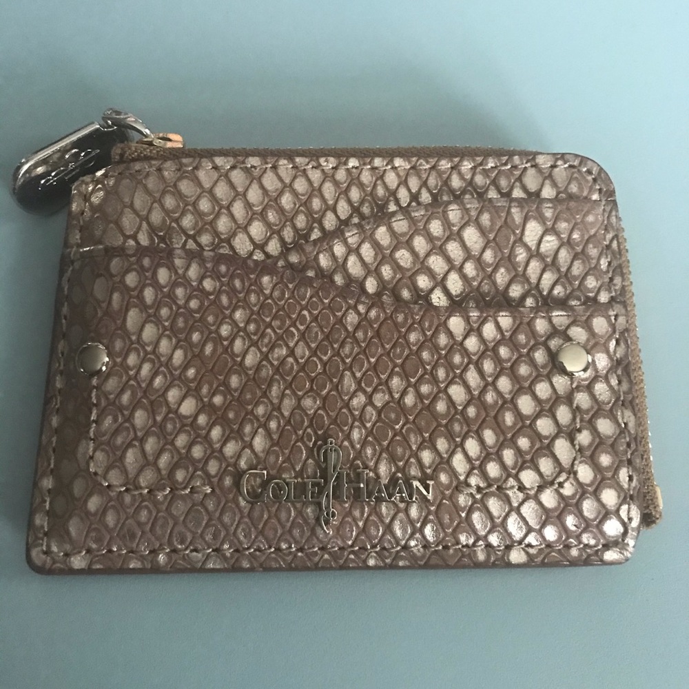 Cole Haan metallic card holder